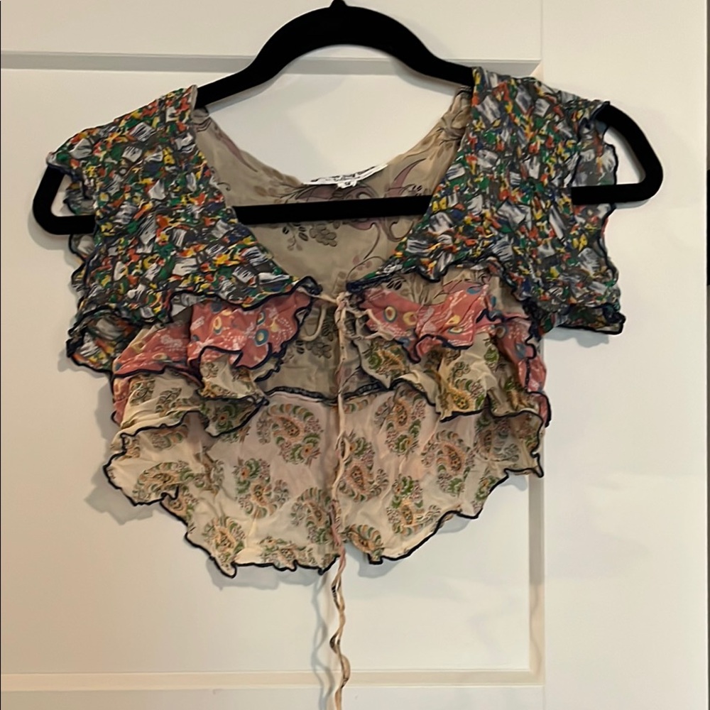 Unique Get off my back by Talbots size 9 girls boho shrug